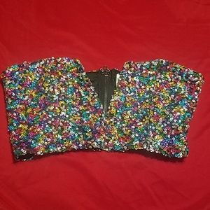 Sequin crop top/bandeau great for festivals